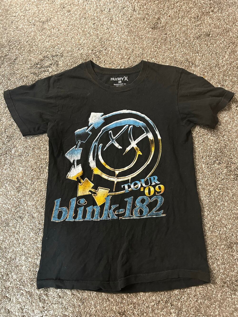 Vintage Blink 182 Tour 09 T Shirt Small Hurley Pop Punk Band Concert Tee Weezer